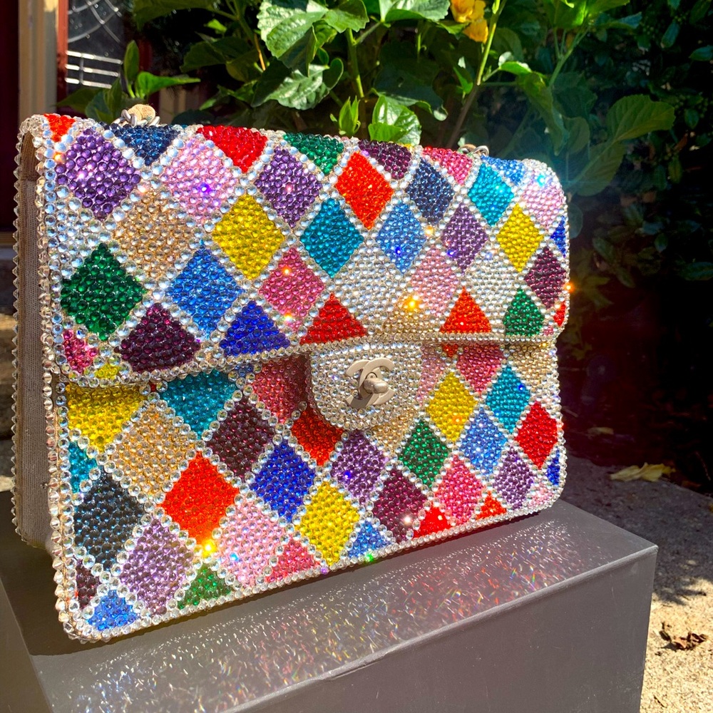 SOLD ♥️ CHANEL Classic Quilted Single Flap Strass REIGNBEAUX